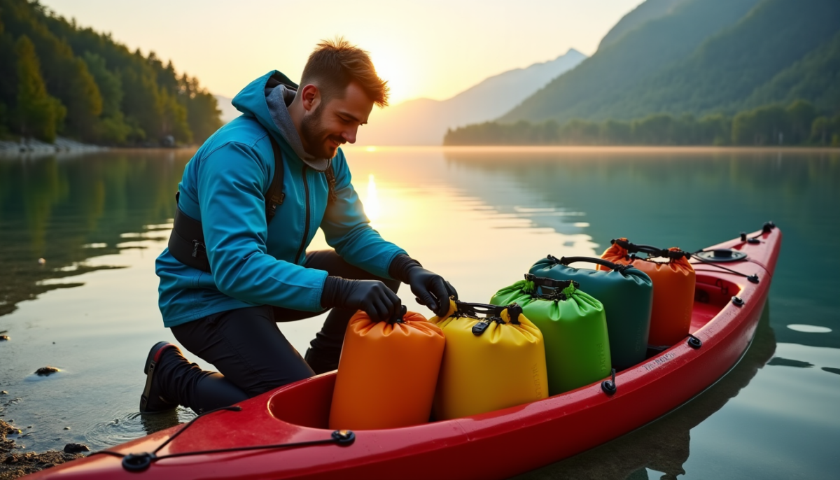 Organiser son kayak avec des sacs étanches : méthode en 5 étapes